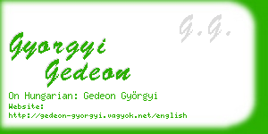 gyorgyi gedeon business card